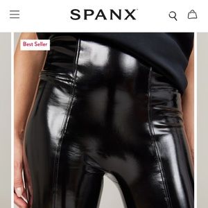 SPANX FAUX LATEX LEGGINGS !!